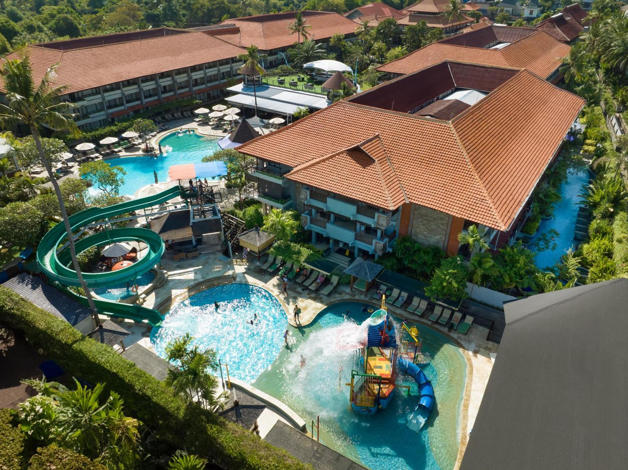 Bali Dynasty Resort Kuta Lombok Εξωτερικό φωτογραφία Waterbom Bali aerial view
